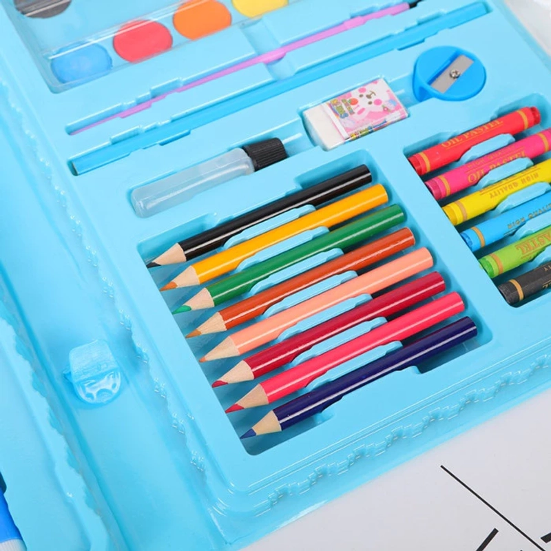 Product image KAHASIL - Pensil Warna Crayon Krayon Kerayon Set 68 Pcs Lengkap Alat Melukis Menggambar Mewarnai 68 PCS BIRU